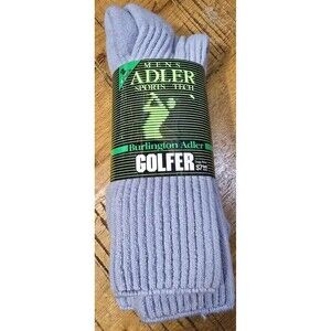 Vintage NOS Adler Golf Tech Crew Dress Casual Socks Light Blue Orlon
